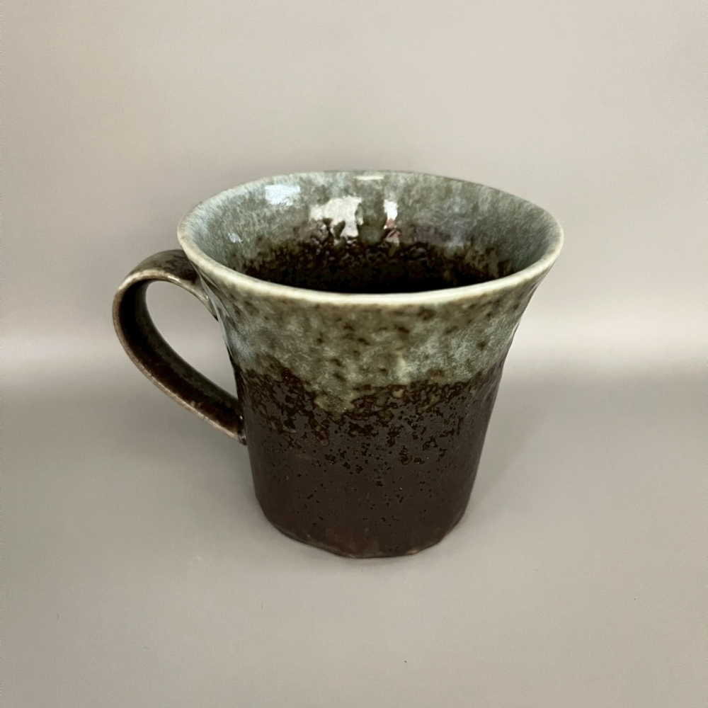 日本製美濃燒綠色咖啡色茶杯盤組 咖啡杯盤組 陶瓷杯盤 杯子 點心盤-細節圖5