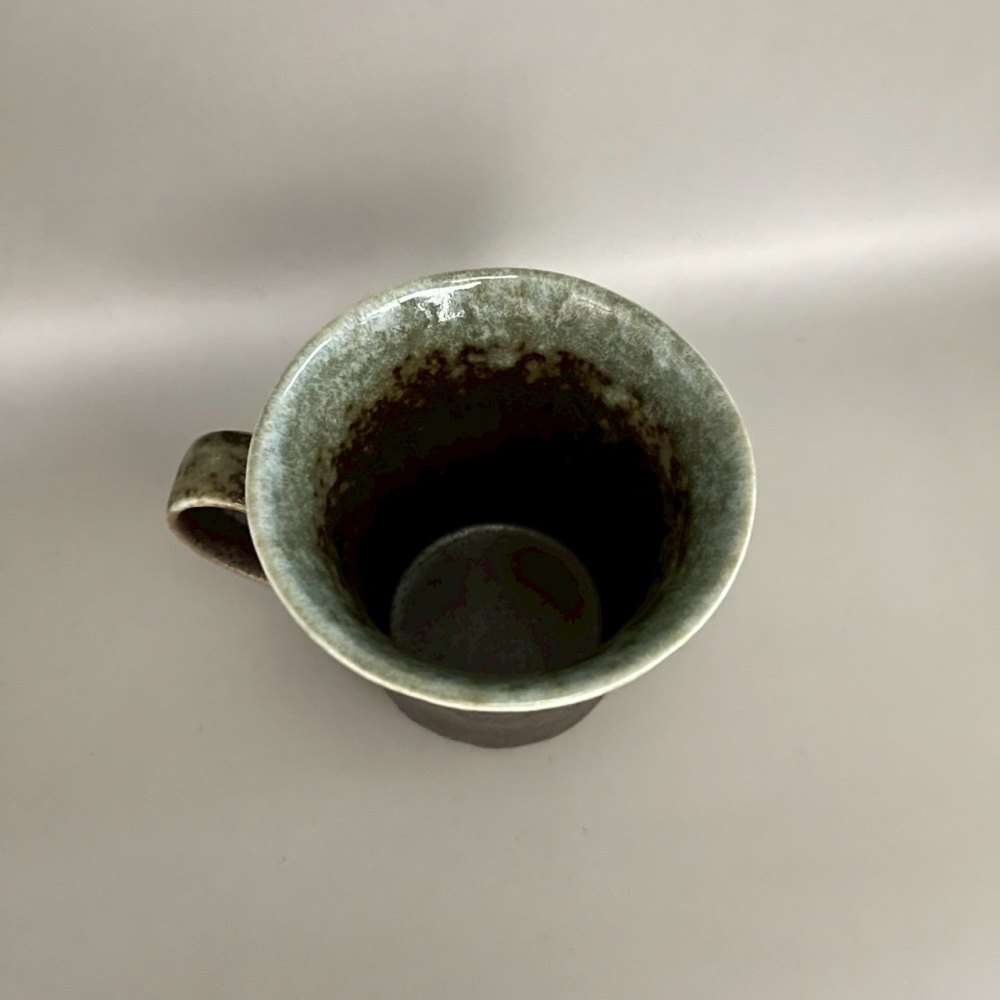 日本製美濃燒綠色咖啡色茶杯盤組 咖啡杯盤組 陶瓷杯盤 杯子 點心盤-細節圖6