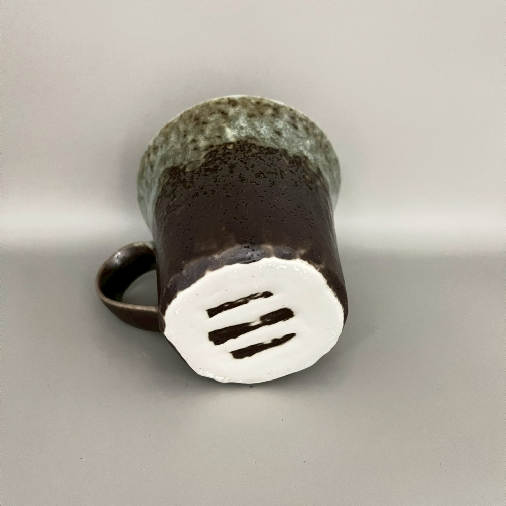 日本製美濃燒綠色咖啡色茶杯盤組 咖啡杯盤組 陶瓷杯盤 杯子 點心盤-細節圖7