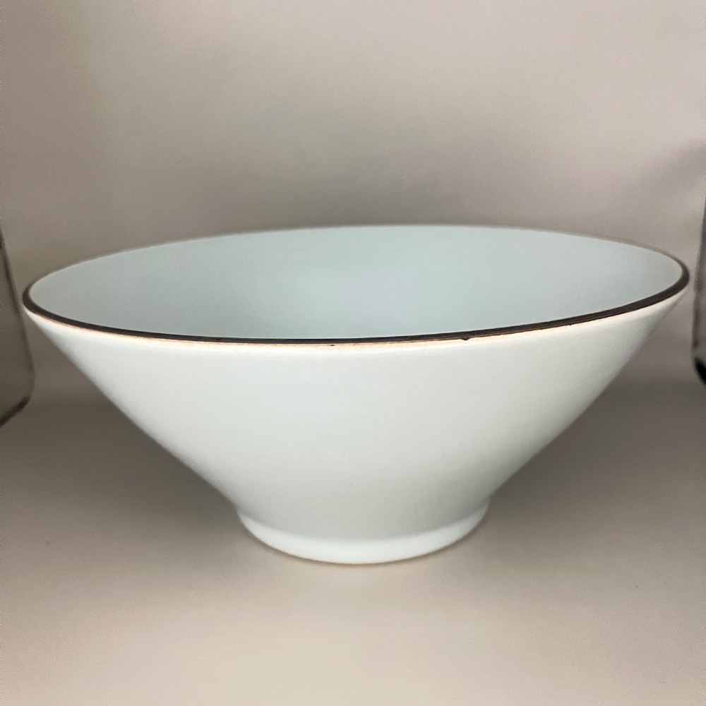 淡藍色咖啡邊陶瓷碗 拉麵碗 湯麵碗 湯碗-細節圖2