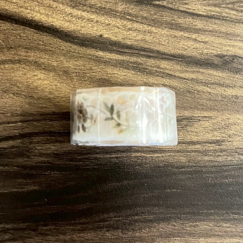 日本製MIND WAVE 咖啡色系花朵藤蔓圖案和紙紙膠帶 手帳紙膠帶 貼紙-細節圖3