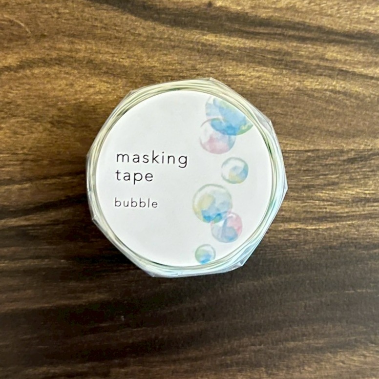 日本製MIND WAVE 夢幻藍色泡泡圖案和紙紙膠帶 手帳紙膠帶 貼紙-細節圖2