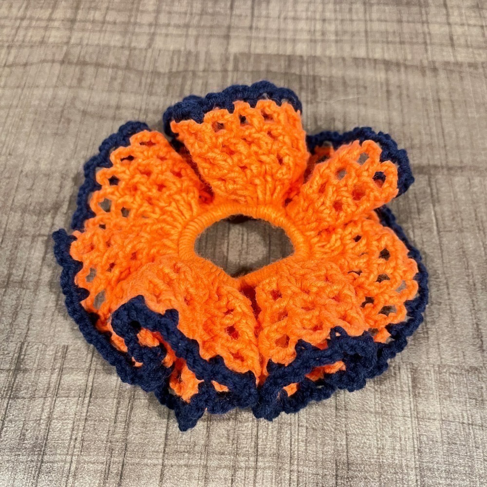 Jenny’s good life 手作毛線鏤空格子花邊寬版大腸圈 髮圈-規格圖7