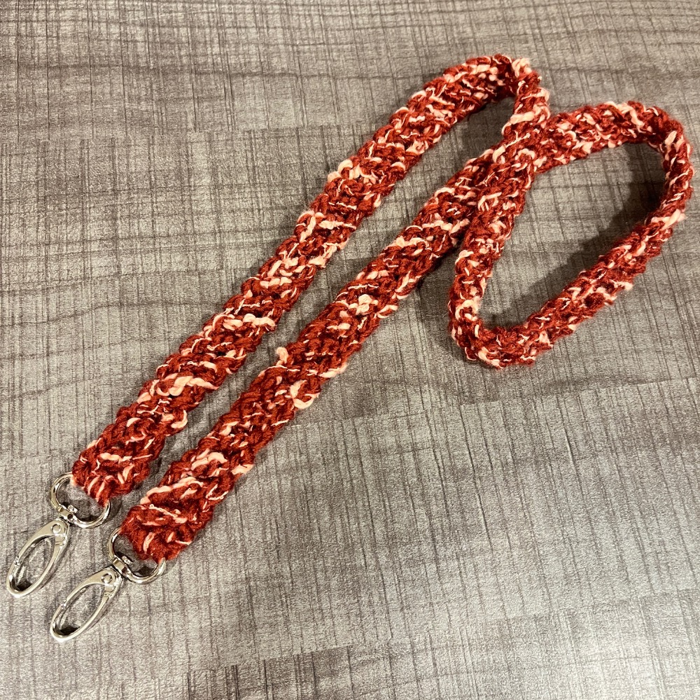 Jenny’s good life 手作毛線鏤空交叉條紋手機背帶 手機掛繩 手機繩-細節圖6