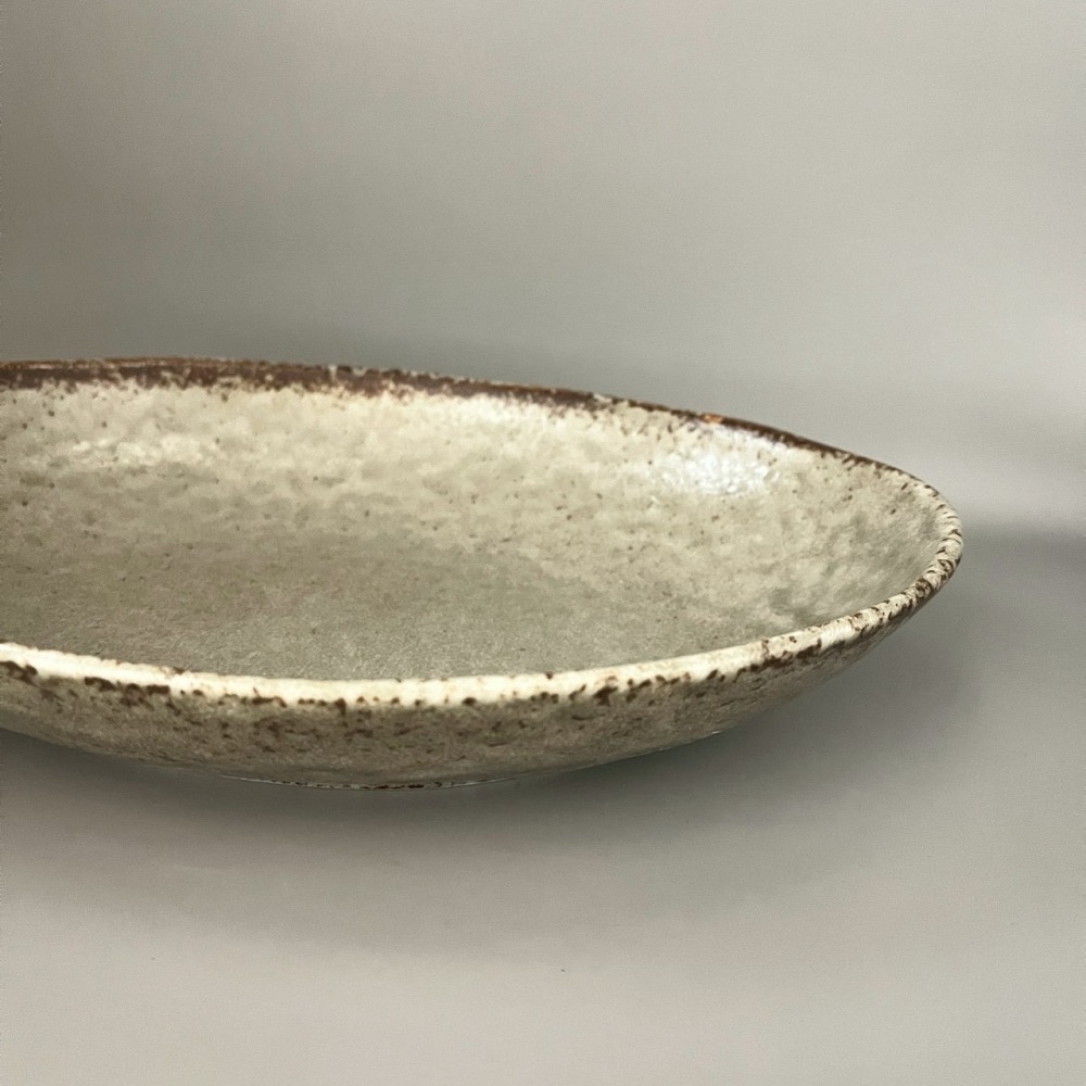 日本製美濃燒米綠色橢圓陶瓷盤 餐盤 盤子-細節圖3