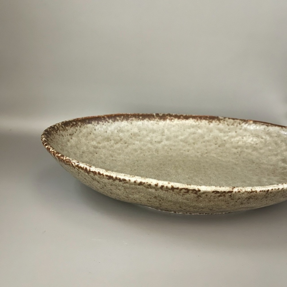 日本製美濃燒米綠色橢圓陶瓷盤 餐盤 盤子-細節圖4