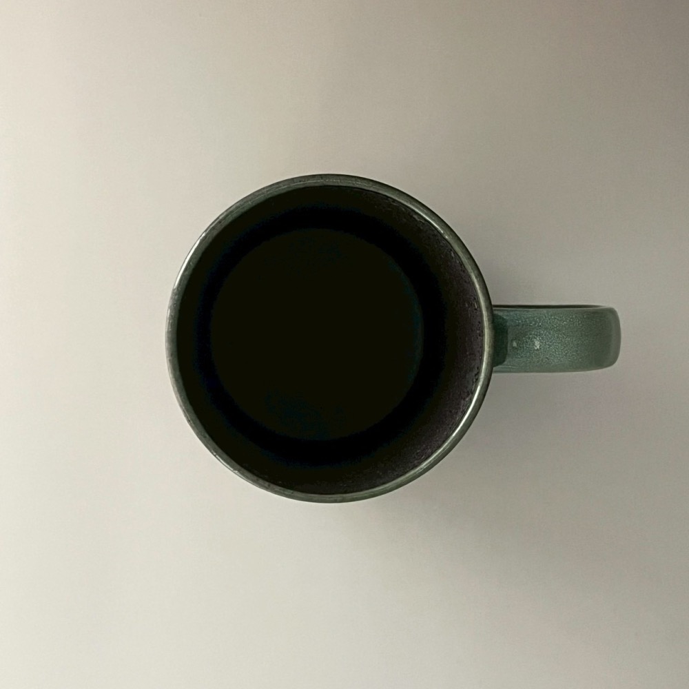 日本製美濃燒藍色與咖啡色系三色色塊陶瓷馬克杯 杯子 水杯 300ml-細節圖4