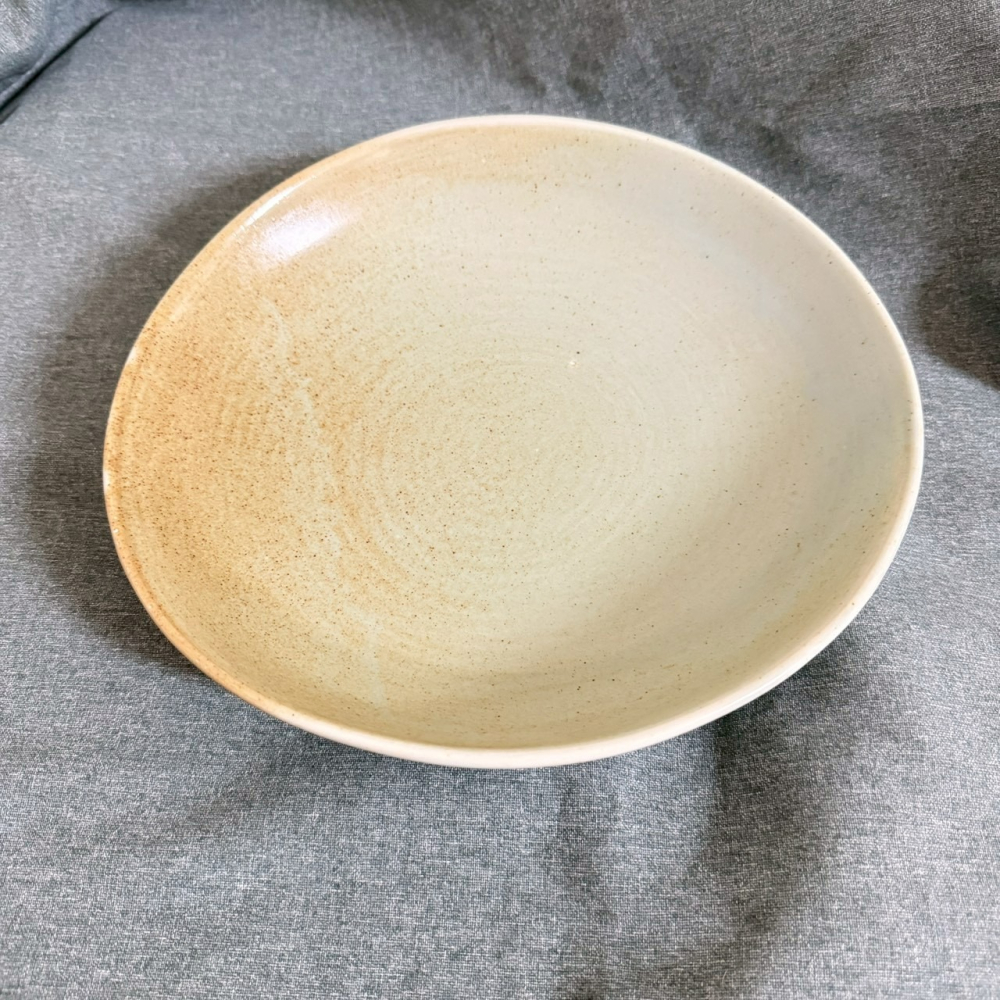 綠底咖啡色噴墨陶瓷盤 不規則盤 深盤 餐盤 餐具-細節圖3