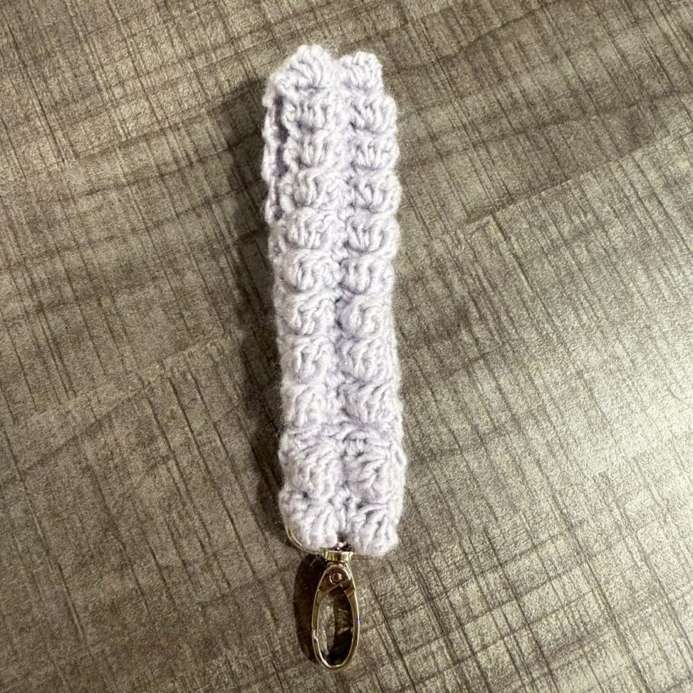 Jenny’s good life 手作毛線寬版豆豆手腕繩 手腕掛繩 手機掛繩 手機繩-細節圖3