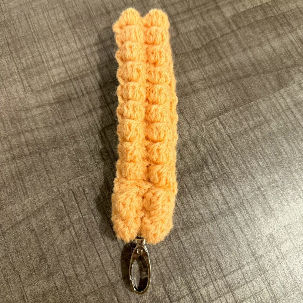 Jenny’s good life 手作毛線寬版豆豆手腕繩 手腕掛繩 手機掛繩 手機繩-規格圖6