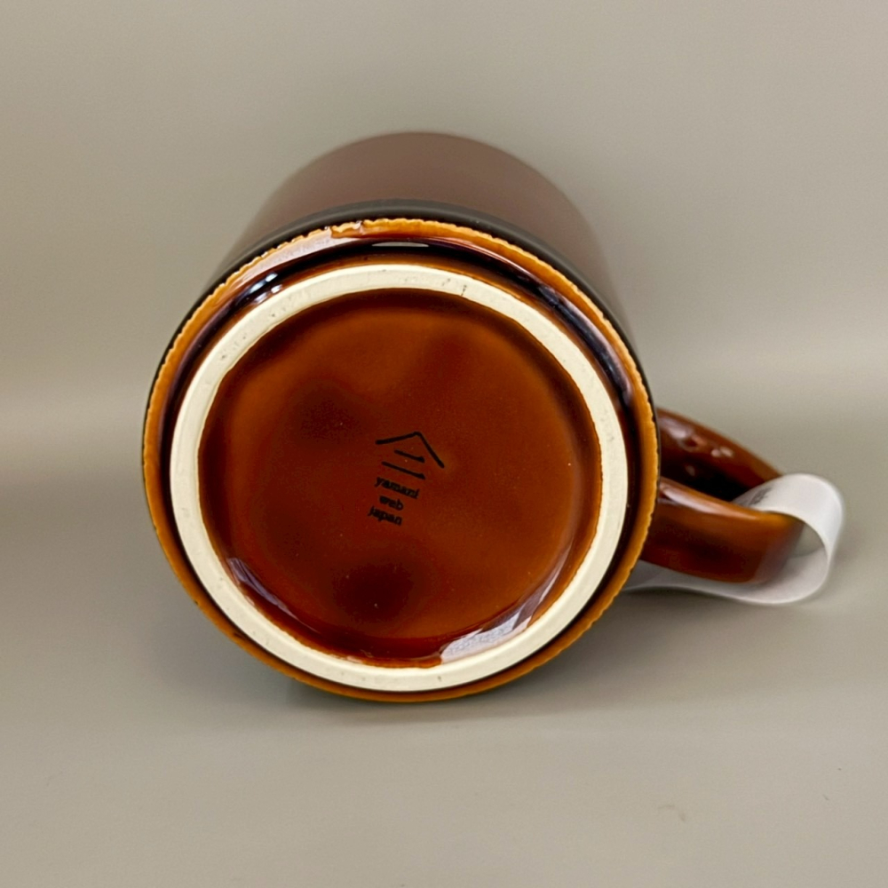 日本製美濃燒咖啡紅復古馬克杯 陶瓷杯 水杯 冷熱飲杯 300ml 附紙盒-細節圖2