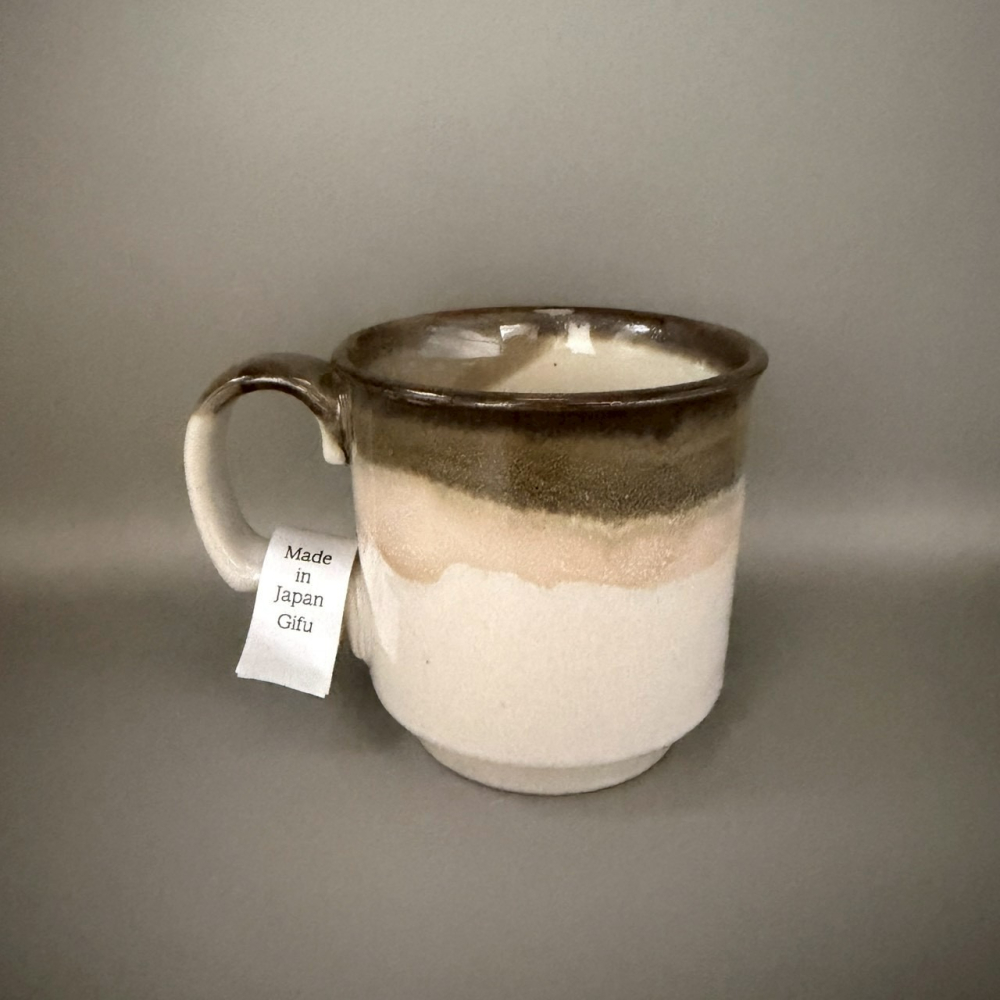 日本製美濃燒咖啡色山嵐漸層馬克杯 陶瓷杯 水杯 冷熱飲杯 320ml-細節圖2