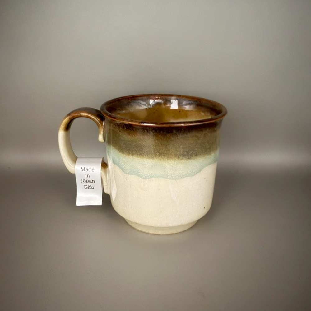 日本製美濃燒藍色山嵐漸層馬克杯 陶瓷杯 水杯 冷熱飲杯 320ml-細節圖2