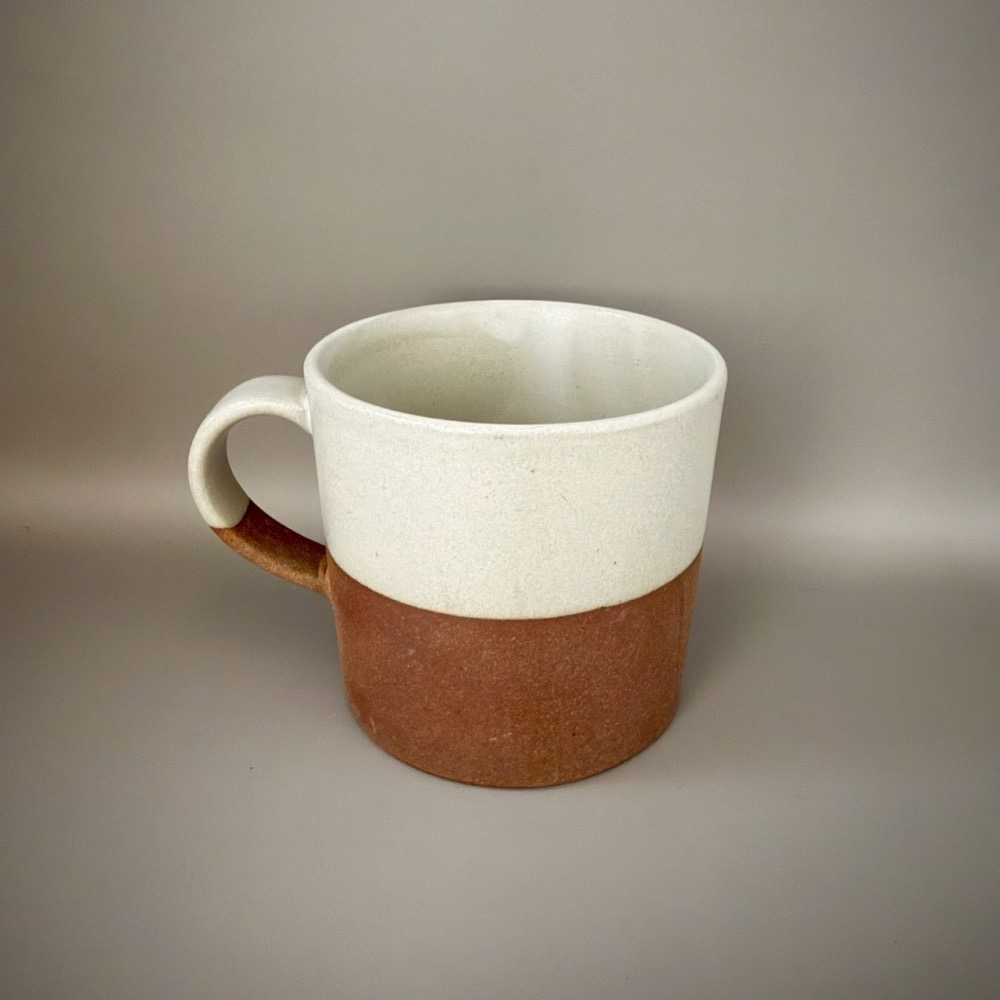 日本製美濃燒文山窯撞色色塊馬克杯 杯子 水杯  茶杯 250ml 白色 極深綠-細節圖3
