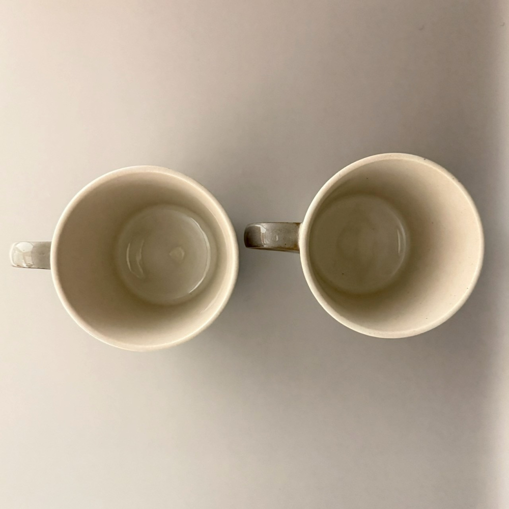 春子家HARUKOKE選品 日本製美濃燒簡約線條貓咪圖案馬克杯 杯子 水杯 茶杯 350ml 藍色 咖啡色-細節圖2
