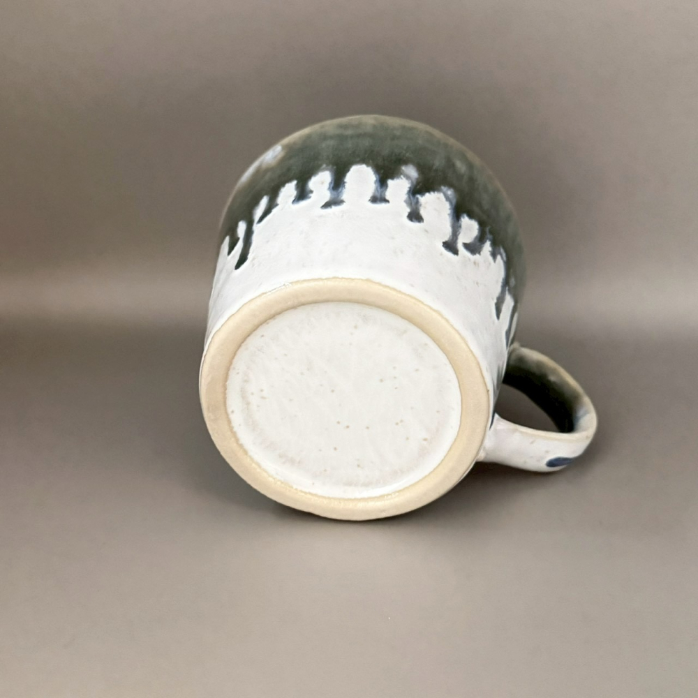 春子家HARUKOKE選品 日本製美濃燒復古灰綠馬克杯 杯子 水杯 茶杯 300ml-細節圖3