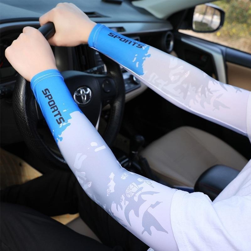 X-03 自行車袖套 防曬袖套 萊卡+網眼布 超透氣 重機袖套 萊卡袖套 跑步袖套 冰丝莱卡 運動袖套 釣魚袖套-細節圖6