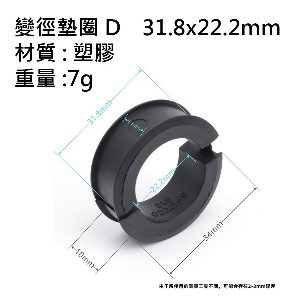 變徑墊圈 車把墊圈 Garmin 二代碼錶座墊圈 延伸座墊圈 燈座墊圈 轉接座墊圈 碼錶架墊圈 燈架墊圈 手機架墊圈-規格圖5