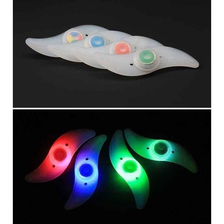 柳葉燈 自行車風火輪 輻條燈 鋼絲燈 LED 風火輪 青蛙燈 氣嘴燈 警示燈 輪輻燈 自行車燈-細節圖2