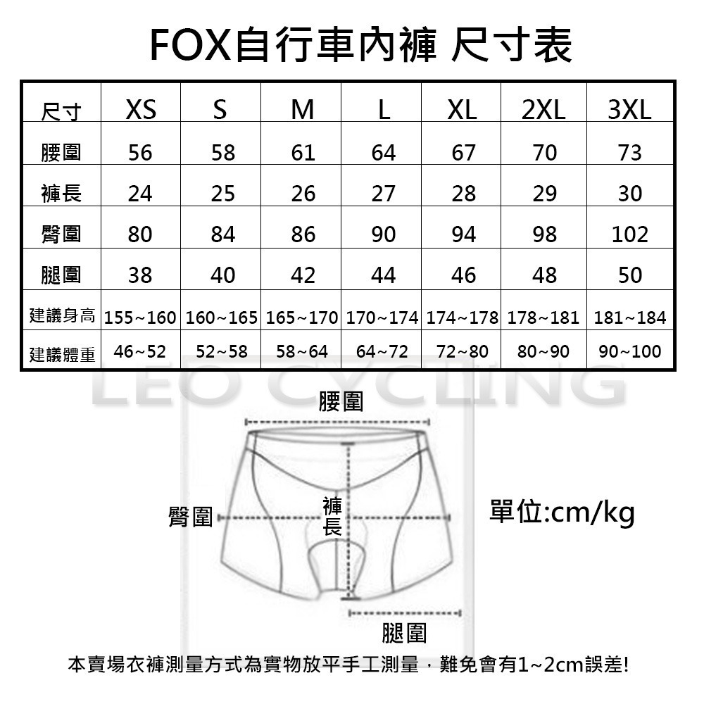 FOX 自行車內褲 加厚矽膠內褲 單車騎行矽膠內褲 3D矽膠坐墊 車內褲 男用 單車內褲 自行車車內褲-細節圖5