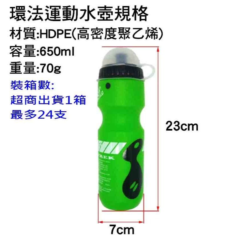 環法水壺 自行車水壺 腳踏車水壺 單車水壺 650CC 運動水壺 食品級2號HDPE水壺-細節圖4