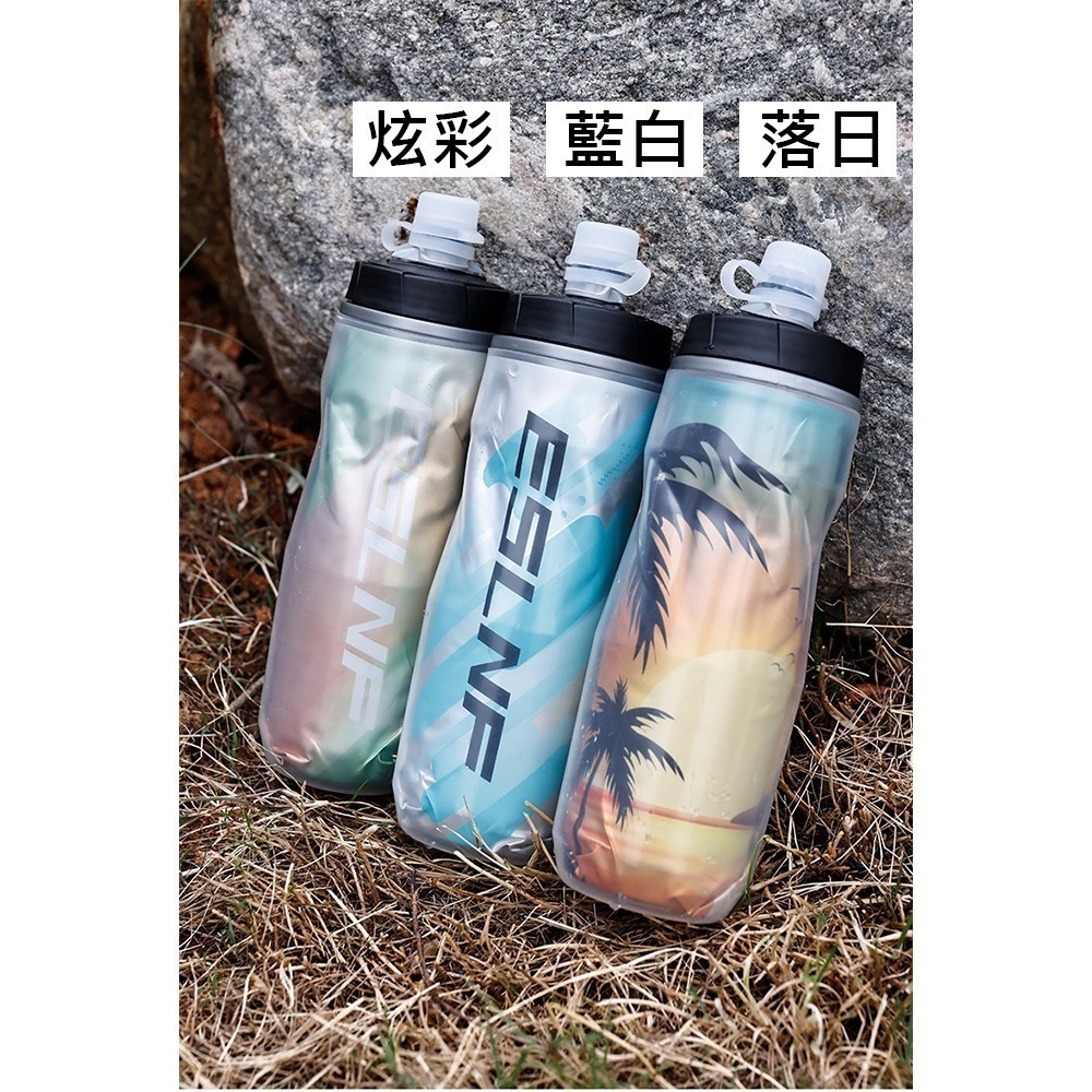 ESLNF 三層保溫 保溫水壺 保冰水壺 保冷水壺 自行車水壺 噴射水壺 腳踏車水壺 運動水壺 大流量 自行車保溫水壺-細節圖5
