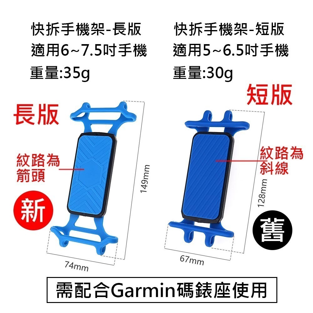 自行車手機架 快拆手機架 碼錶座手機架 適用Garmin碼錶座 矽膠手機架 快拆矽膠手機架 腳踏車手機架 手機綁板-細節圖2