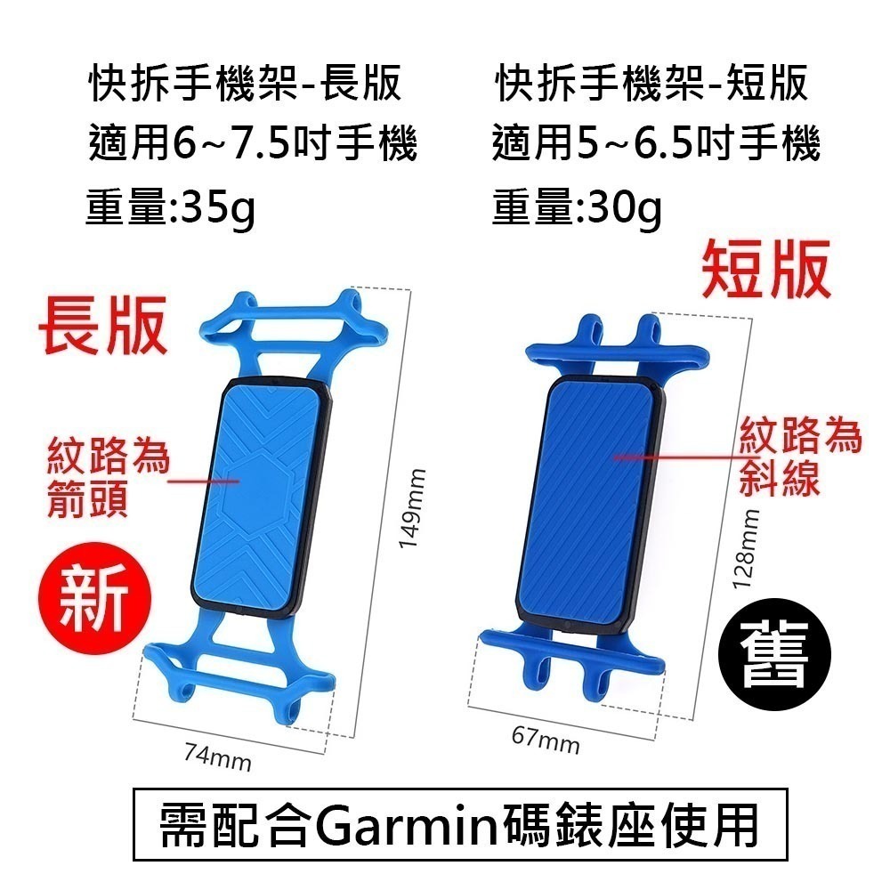 自行車手機架 快拆手機架 碼錶座手機架 適用Garmin碼錶座 矽膠手機架 快拆矽膠手機架 腳踏車手機架 手機綁板-細節圖2