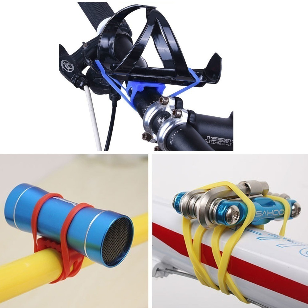 第二代 矽膠綁帶 長款 短款 萬用綁帶 自行車矽膠綁帶 手電筒綁帶 燈架綁帶 矽膠燈架 高彈性矽膠帶 腳踏車綁帶-細節圖7