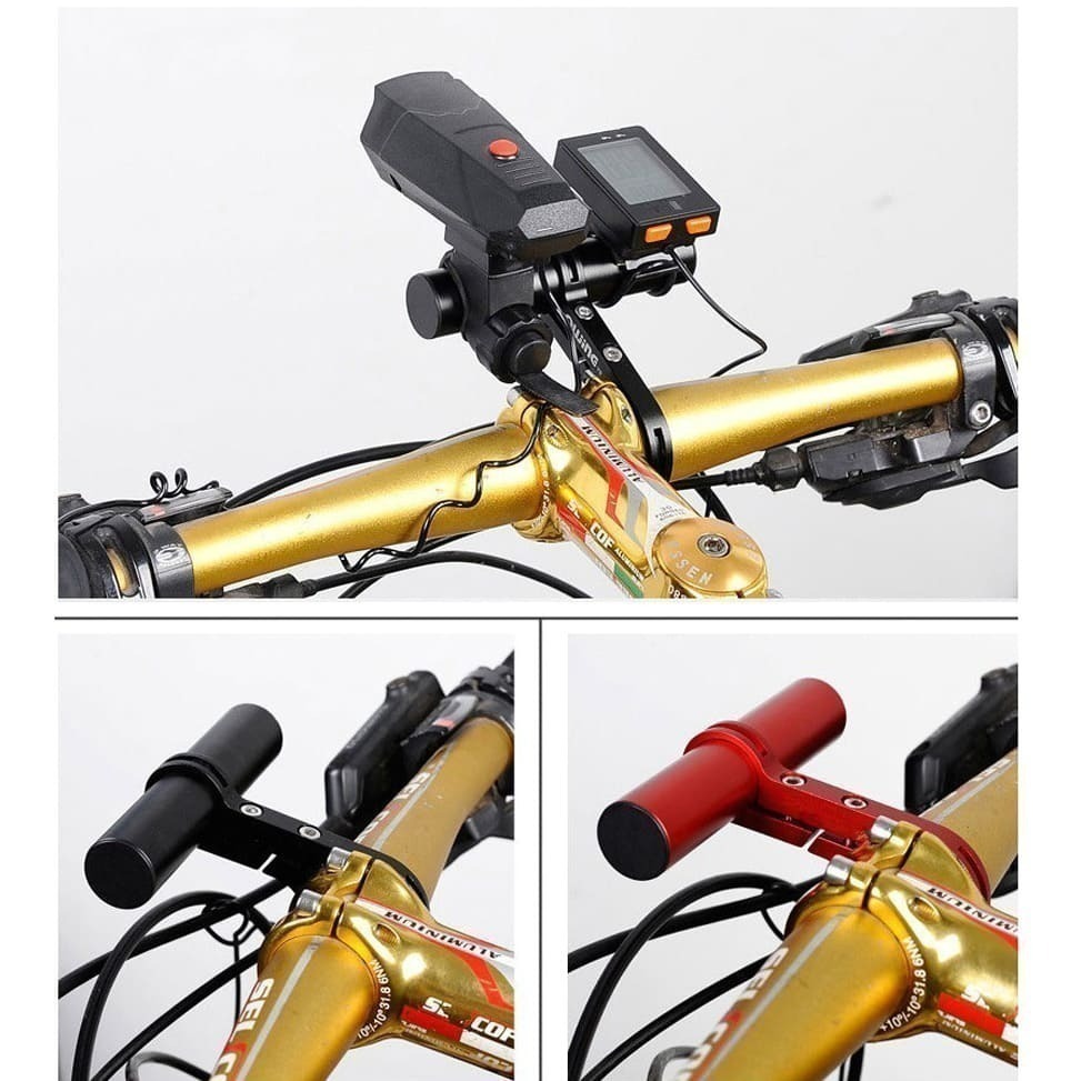 自行車車把延單桿 雙桿 雙支架 鋁合金延伸架 碳纖碼表延伸 碳纖碼碼表延伸座 碼表架 車把延伸架 車把擴充架 多功能支架-細節圖4