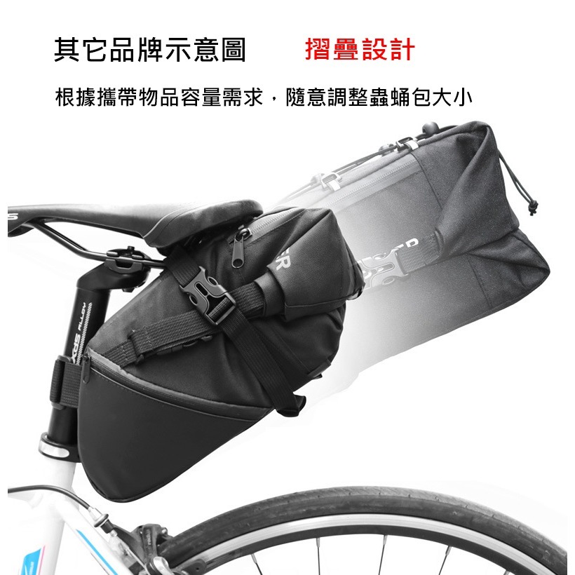 ROSWHEEL 樂炫 8L 蟲蛹包 加大坐管包 不用後貨架 超大坐墊包 自行車坐墊包 環島包 腳踏車坐管包 自行車包-細節圖7