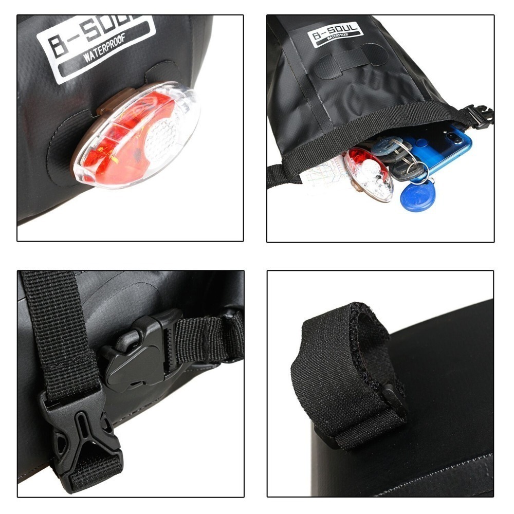 B-SOUL 2L 防水座墊包 加大 坐墊包 座墊包 座墊袋 環島包 座管袋 防水環島包 自行車 腳踏車-細節圖7