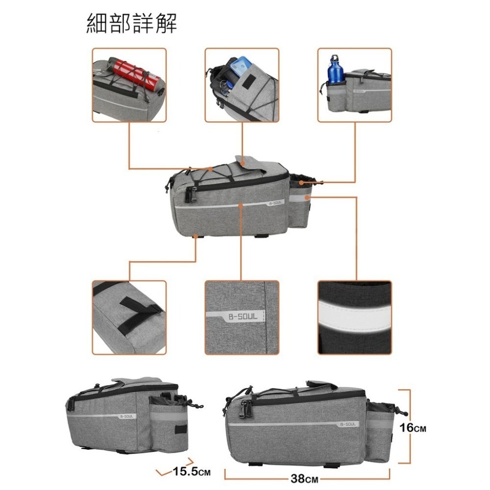 7L 貨架包 YA-260 自行車後貨包 Y自行車貨架包 環島包 自行車包 自行車後貨架包 腳踏車貨架包 腳踏車後貨架包-細節圖6