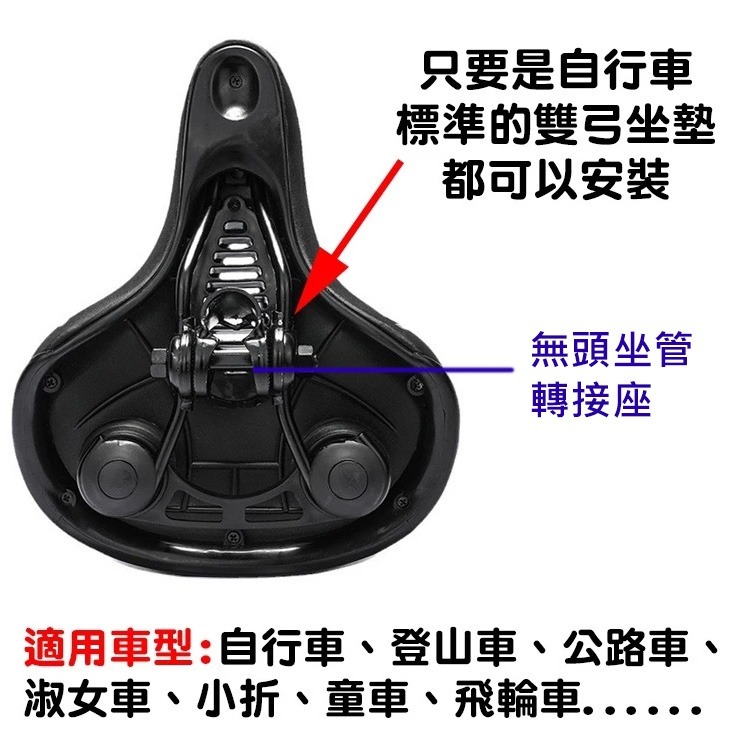沙發坐墊 自行車坐墊 寬版超厚坐墊 中空+避震球 自行車座墊 腳踏車坐墊 公路車登山車淑女車通用-細節圖5