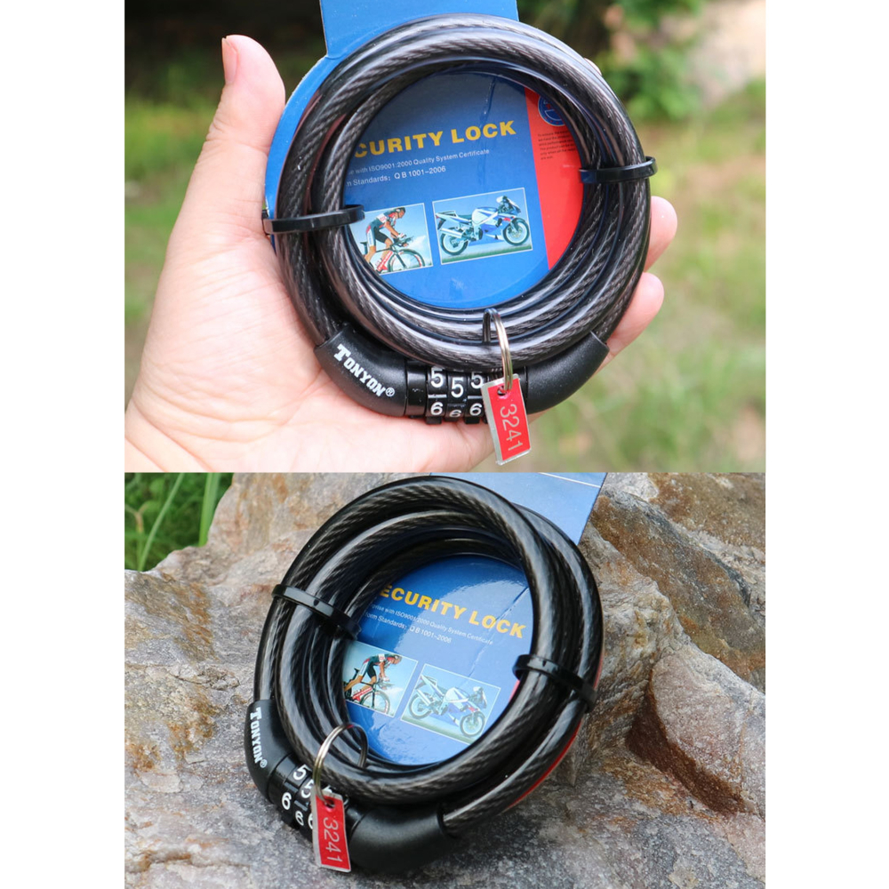 TY531 TY532 自行車鎖 自行車密碼鎖 4位數密碼鎖 固定式密碼 鋼索密碼鎖 腳踏車鎖 機車鎖 單車鎖 密碼鎖-細節圖6