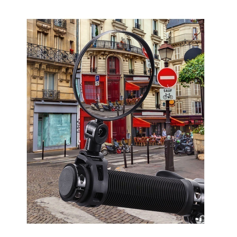 自行車綁帶式照後鏡 廣角鏡 凸透鏡 多角度可調360度旋轉 腳踏車後照鏡 自行車照後鏡 自行車後視鏡 腳踏車後視鏡-細節圖8