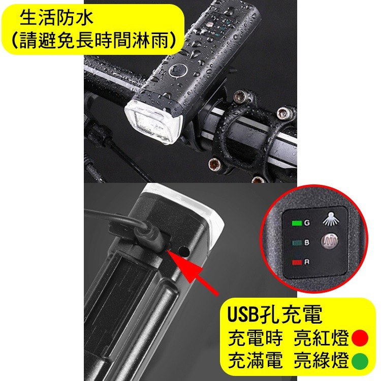 HJ-047 350流明 自行車燈 自行車前燈 腳踏車大燈 德規 USB充電式頭燈 感應式大燈 矽膠帶固定 慕尼黑-細節圖7