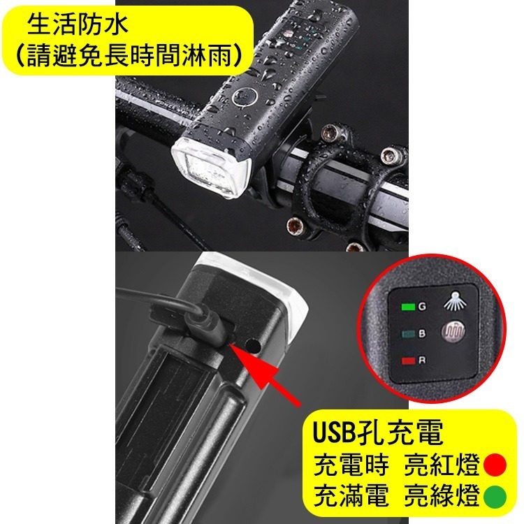 HJ-047 350流明 自行車燈 自行車前燈 腳踏車大燈 德規 USB充電式頭燈 感應式大燈 矽膠帶固定 慕尼黑-細節圖7