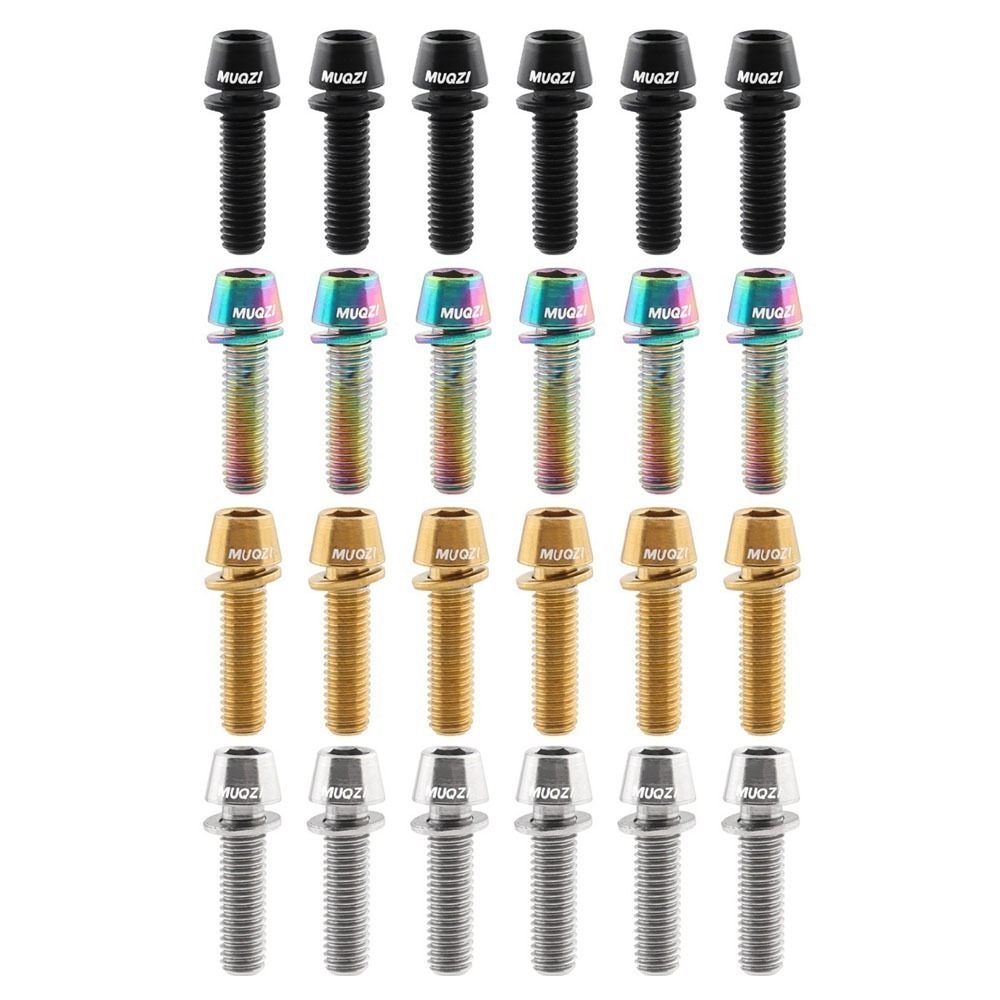 MUQZI 自行車龍頭螺絲 不銹鋼螺絲 鍍鈦螺絲 龍頭螺絲 腳踏車龍頭螺絲 炫彩螺絲 不銹鋼鍍鈦螺絲 帶墊片螺絲-細節圖6