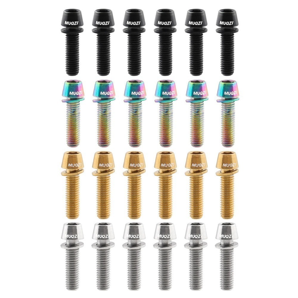 MUQZI 自行車龍頭螺絲 不銹鋼螺絲 鍍鈦螺絲 龍頭螺絲 腳踏車龍頭螺絲 炫彩螺絲 不銹鋼鍍鈦螺絲 帶墊片螺絲-細節圖6