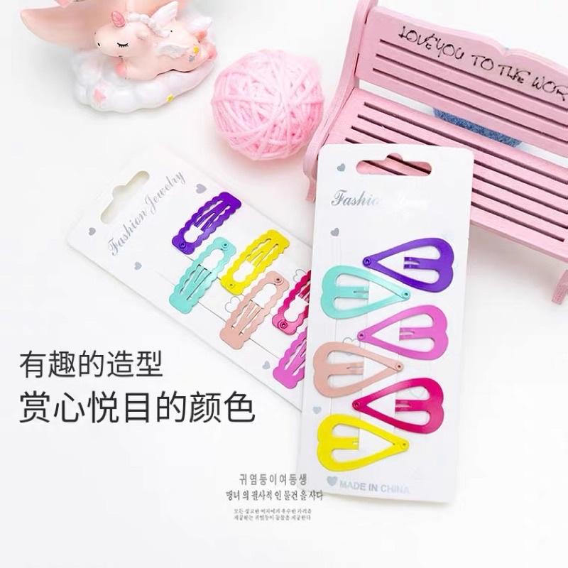 小腳呀🌟台灣現貨泫雅風韓系糖果色兒童一字夾金屬夾少女心烤漆夾-細節圖3