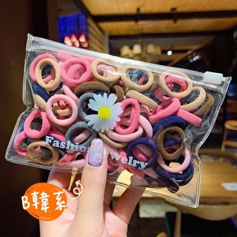 小腳呀🌟台灣現貨有發票✔️」兒童超彈力布髮圈100條綁髮專用-細節圖4