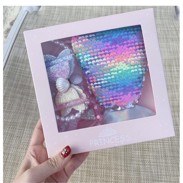 小腳呀🌟台灣現貨有發票✔️公主迷兒童外貿質感超好女童必備6件組項鍊小包手鍊耳環聖誕必備-細節圖4