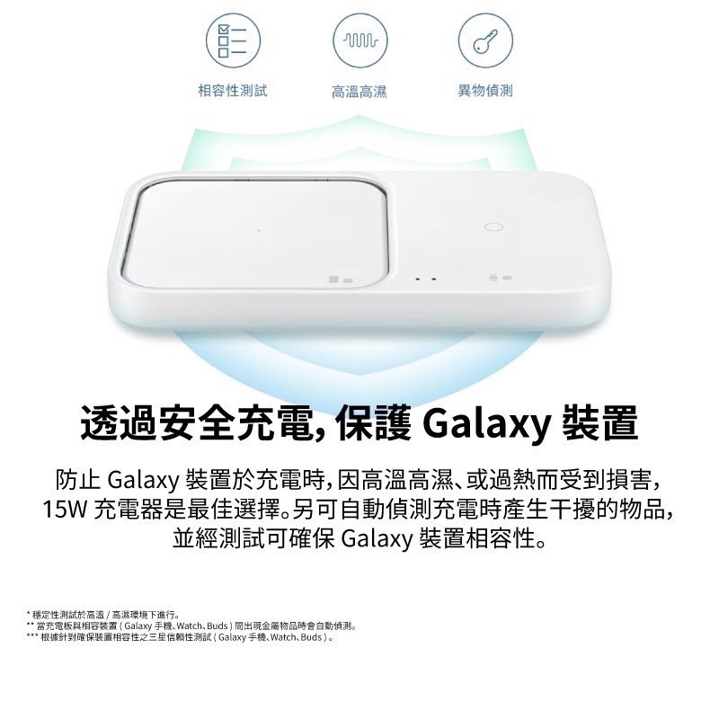 三星 SAMSUNG 15W 無線閃充充電板 I PHONE適用 (附25W旅充+Type-C充電線) 快充-細節圖4