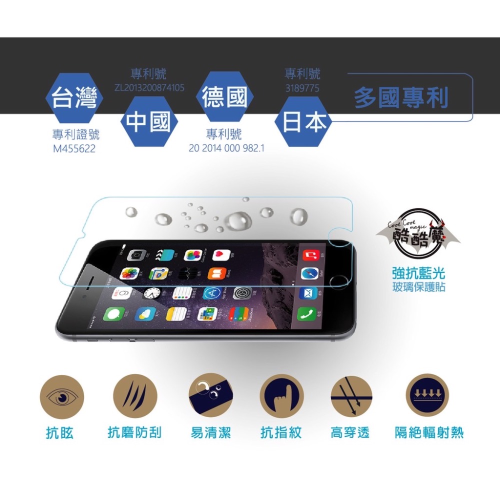 酷酷魔 IPHONE 7 4.7吋抗藍光 鋼化玻璃-細節圖6