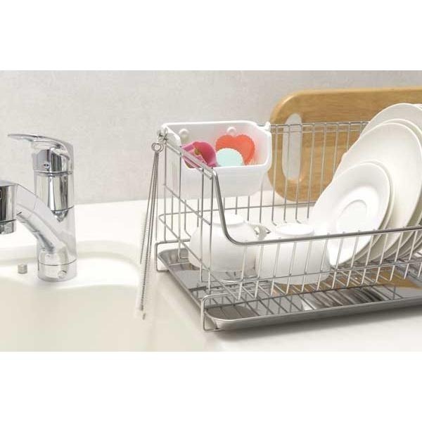 純淨北歐 | INOMATA 日本製小物瀝水籃(附掛勾) 瀝水籃 廚房用品 不含雙酚A 收納控-細節圖2