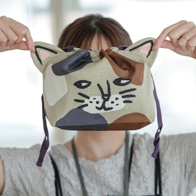 純淨北歐 | 日本 CDF 怪怪可愛! 日本動物系午餐便當袋 (四款) 便當袋 束口 午餐袋 春夏新品 人氣現貨-細節圖6