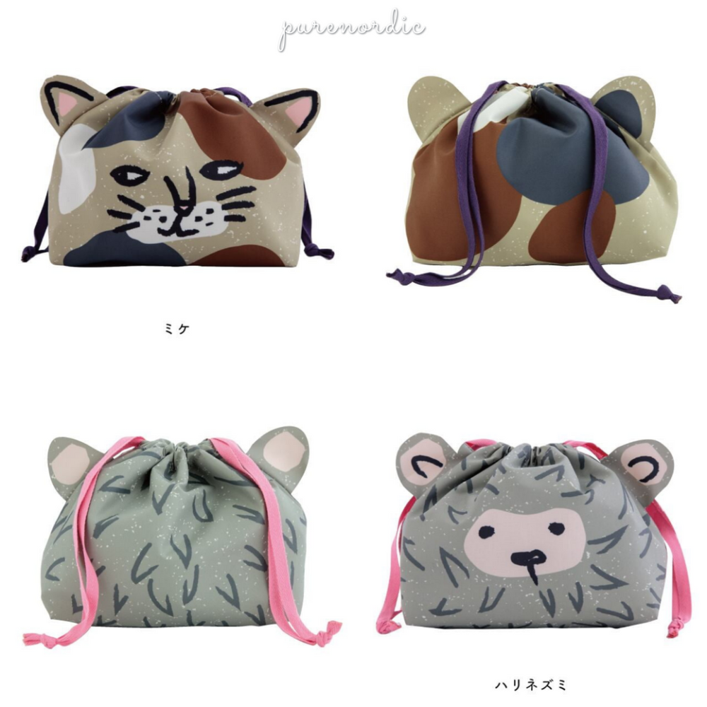 純淨北歐 | 日本 CDF 怪怪可愛! 日本動物系午餐便當袋 (四款) 便當袋 束口 午餐袋 春夏新品 人氣現貨-細節圖8