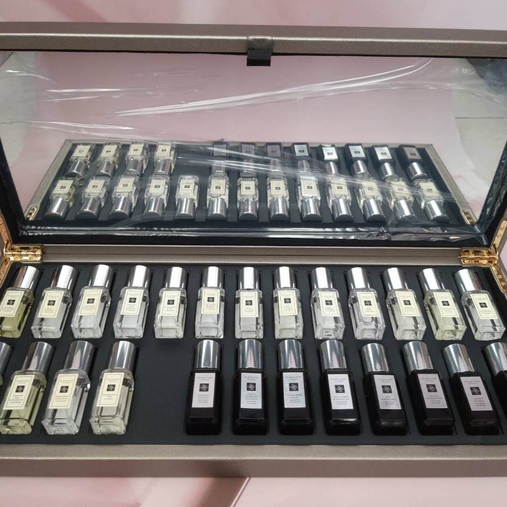 Jo malone 小香水(9ml) 奢華版收納盒 可以放25瓶小香水，仿皮革柔軟外型，做工精細貼皮精緻盒(不含香水)-細節圖2