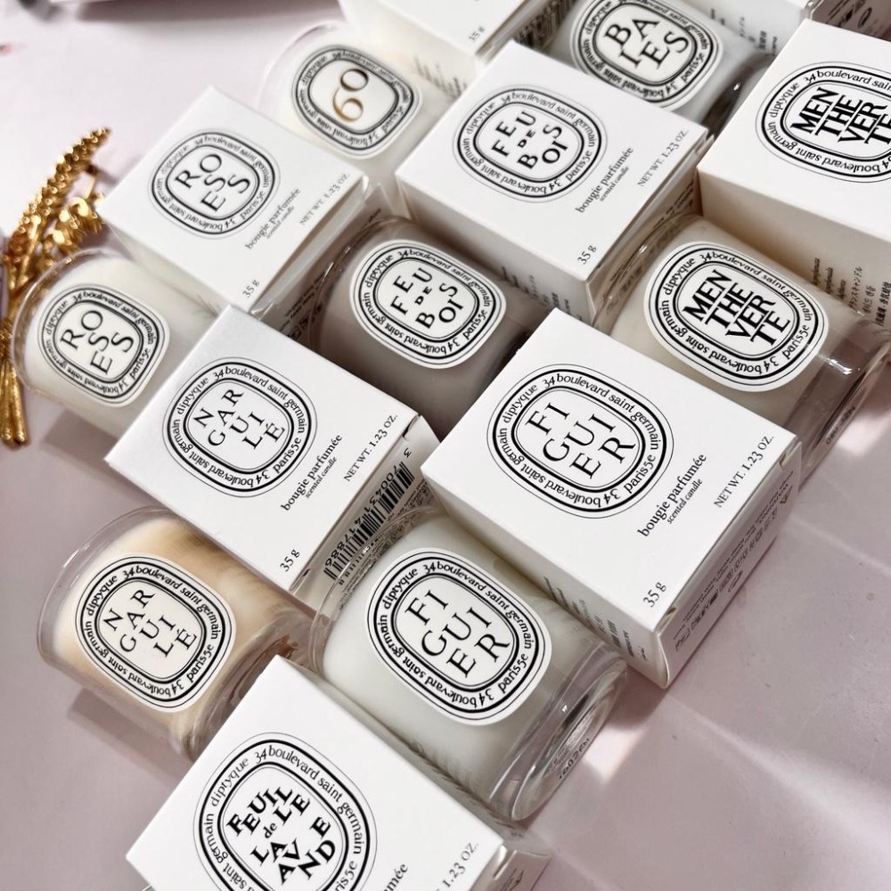 【 Diptyque 】蠟燭 漿果 無花果 晚香玉 水煙 百合 玫瑰 薰衣草 炭木 薄荷 冷杉35g 可加購提袋-細節圖5